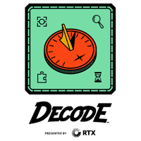 FTC DECODE sezon logosu — presented by RTX